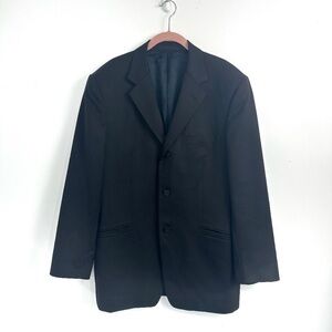 Versace Classic Black Wool Blazer Size 52